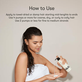 Odele leave-in on curly hair emphasizing defined frizz-free curls