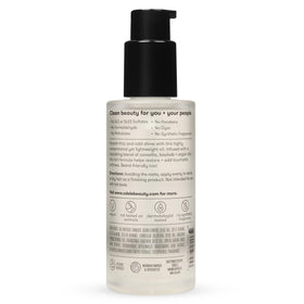 Odele bottle on bathroom shelf lifestyle shot showing travel-ready convenience