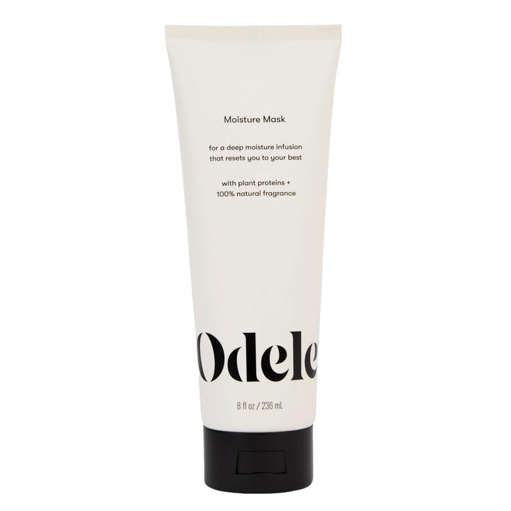 Odele moisture hair mask front tub showing product name and size for easy identification