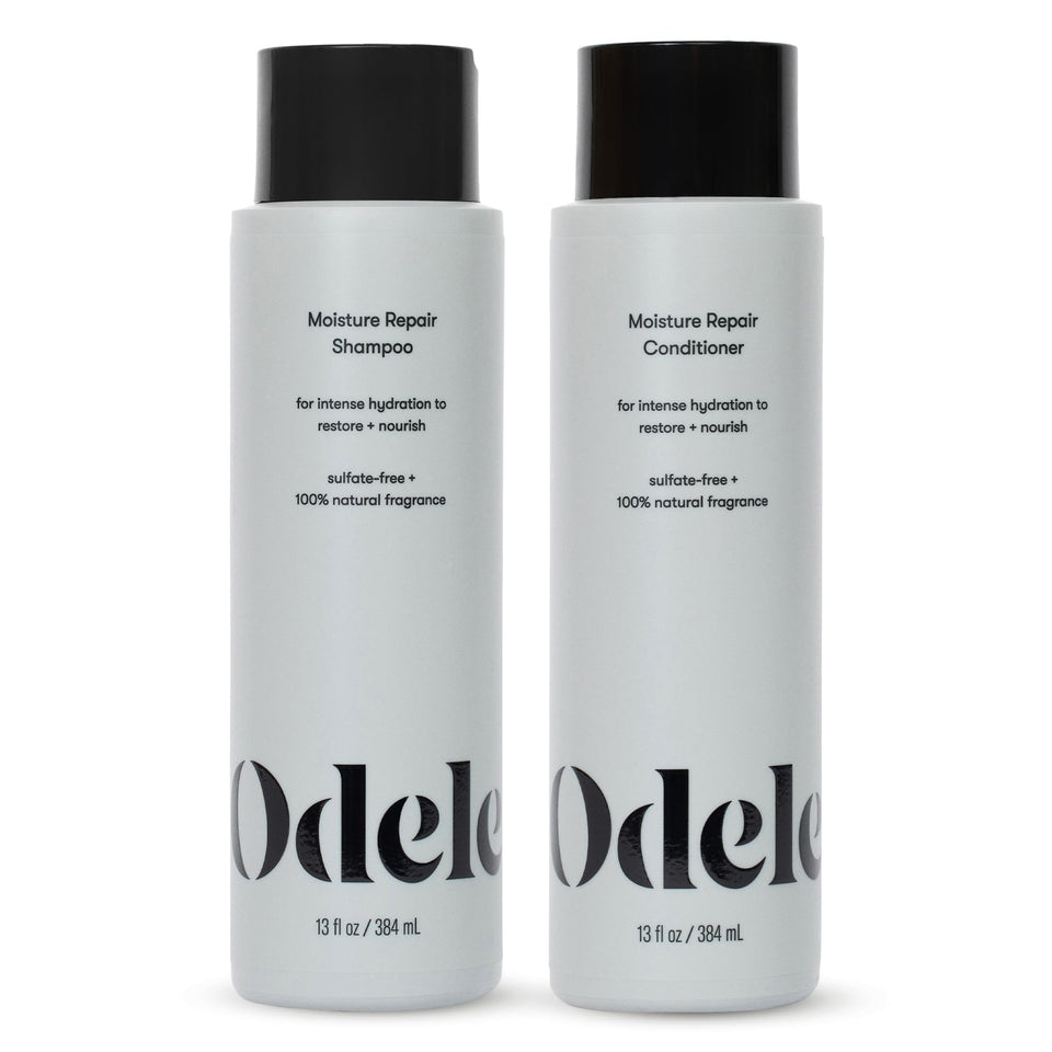Odele front packaging showing hydration duo and clear benefit