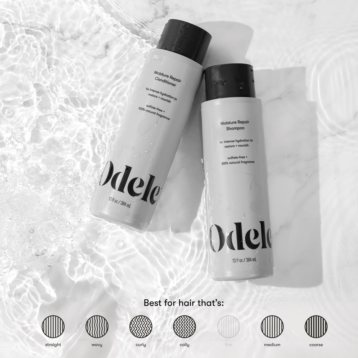 Odele shampoo lather close-up demonstrating gentle, creamy cleanse