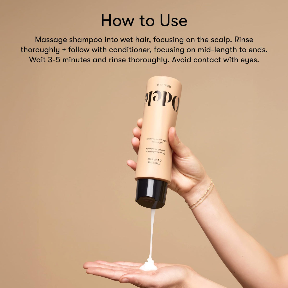 Odele product duo styled on a bathroom shelf showing clean packaging and everyday use benefit