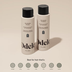 Odele shampoo lather close-up showing gentle foam for effective cleansing