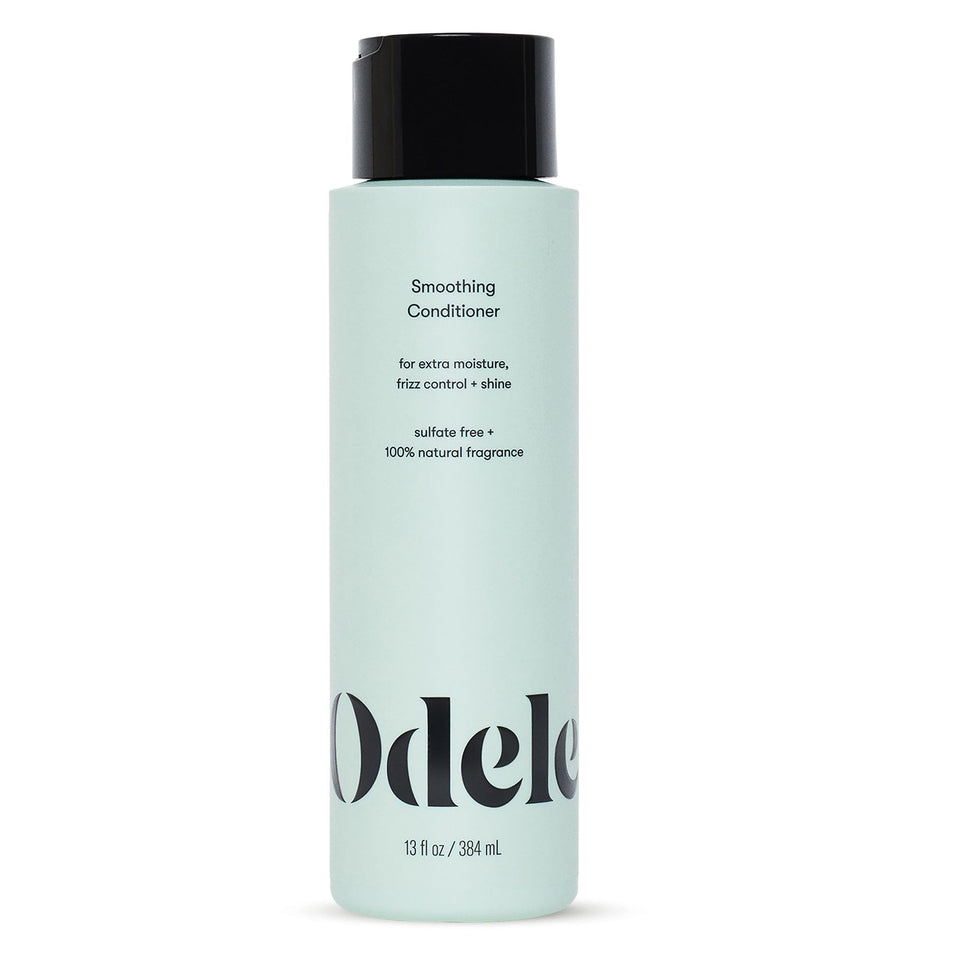 Odele smoothing conditioner front bottle showing label and benefits
