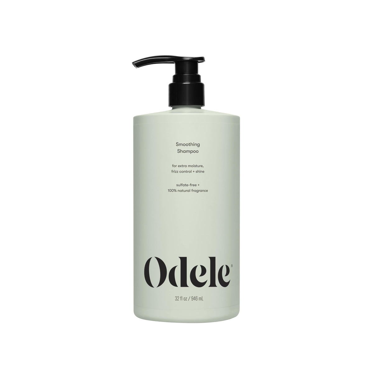 Odele bottle front packaging showing label and benefit for smoother hair
