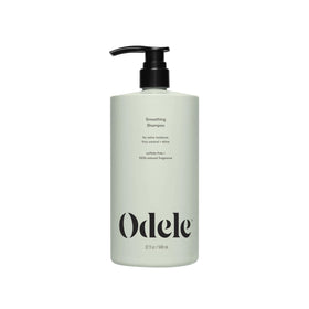 Odele bottle front packaging showing label and benefit for smoother hair