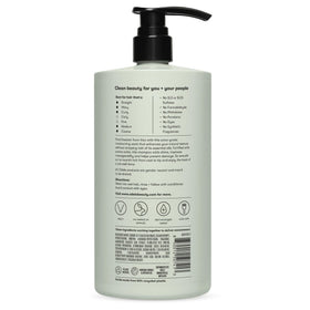 Odele shampoo on bathroom shelf lifestyle shot showing clean, curated routine
