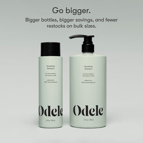 Odele 32 fl oz bottle size comparison showing value and long-lasting use