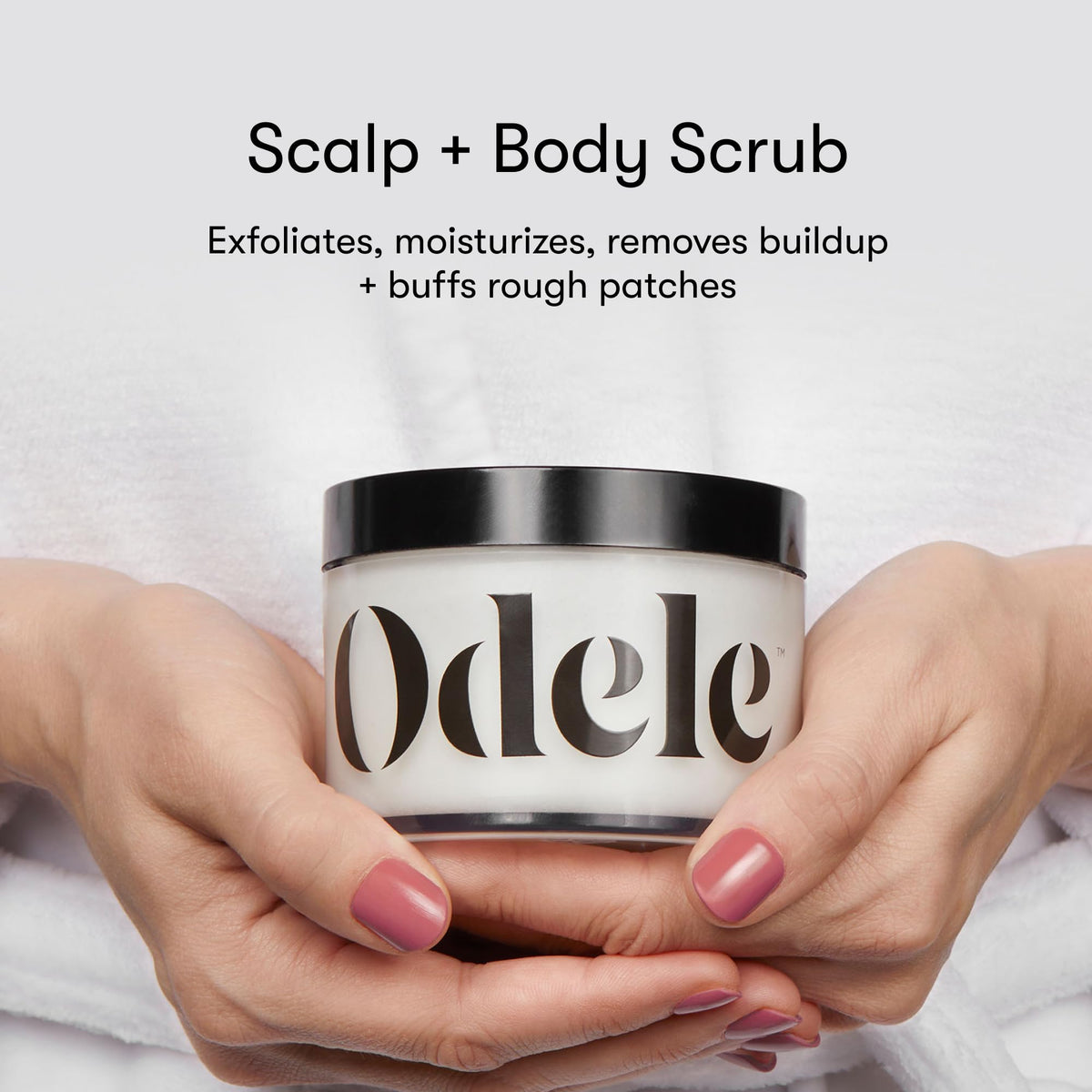 Odele sugar crystals texture close-up highlighting gentle exfoliation benefits