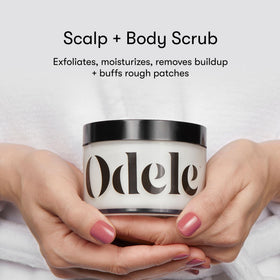 Odele sugar crystals texture close-up highlighting gentle exfoliation benefits