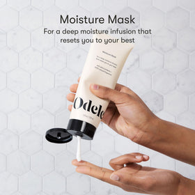 Close-up of Odele creamy mask texture highlighting rich hydration and smooth application