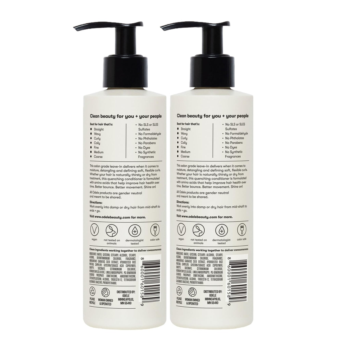 Odele bottle on bathroom shelf showing travel-friendly and everyday use