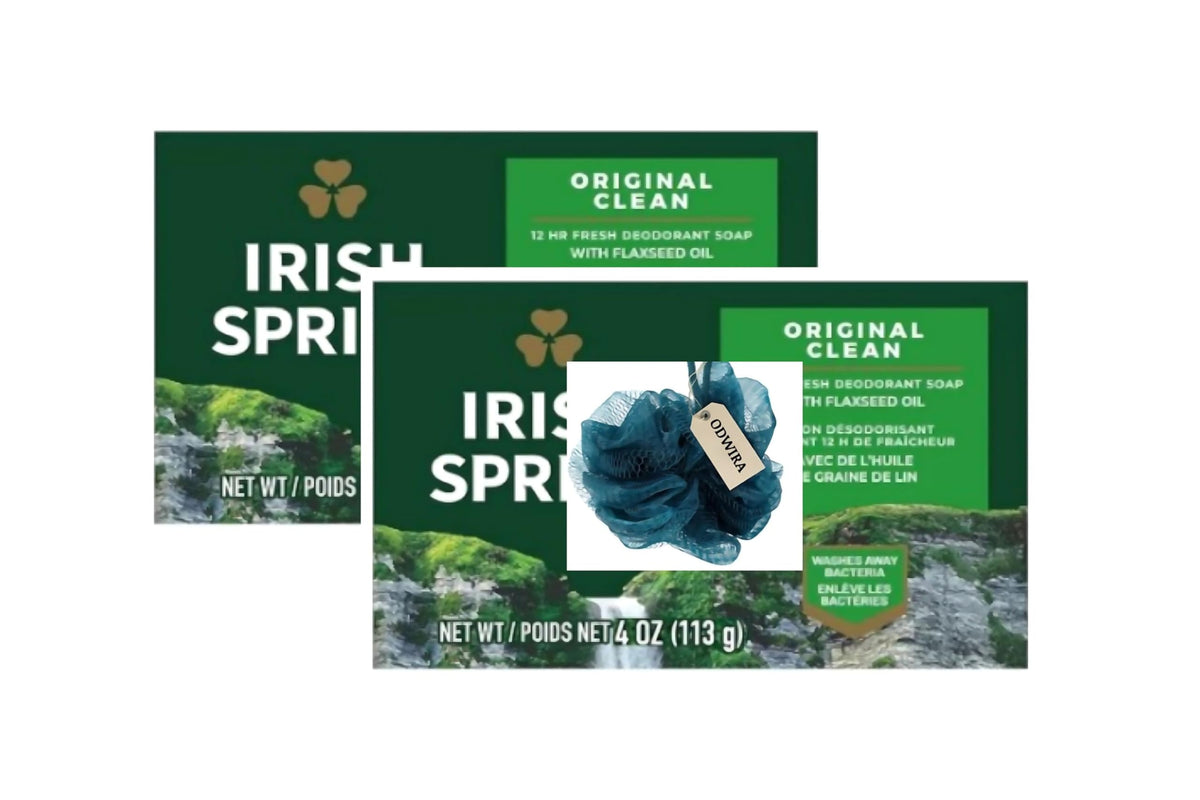 ODWIRA front packaging showing two bars and sponge, clear set benefit