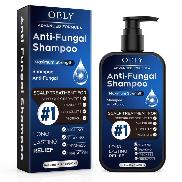 oely front bottle fresh 10.1 fl oz showing packaging and benefit of antifungal relief
