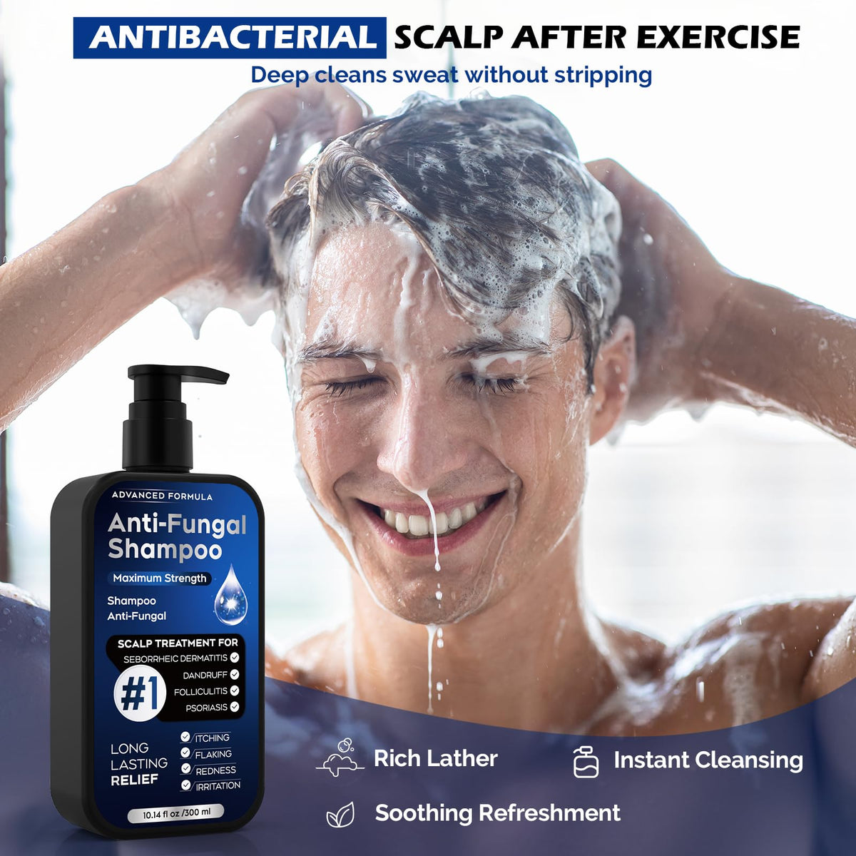 oely label close-up highlighting active antifungal ingredients for targeted control