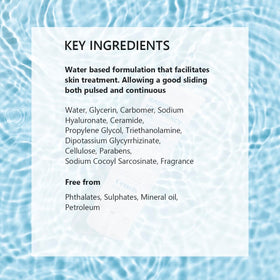 Oeneis clear gel texture in a dollop highlighting smooth, non-greasy glide benefit