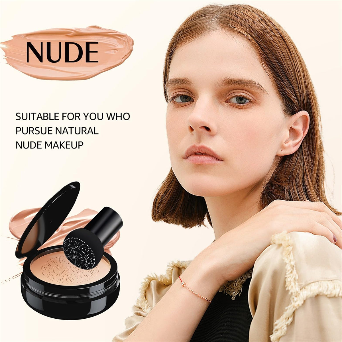 OETUIOW creamy CC texture swirl demonstrating smooth, hydrating finish