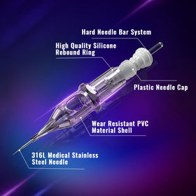 ofeyle close-up of stainless steel needle tips, precise sharp points for accurate lines