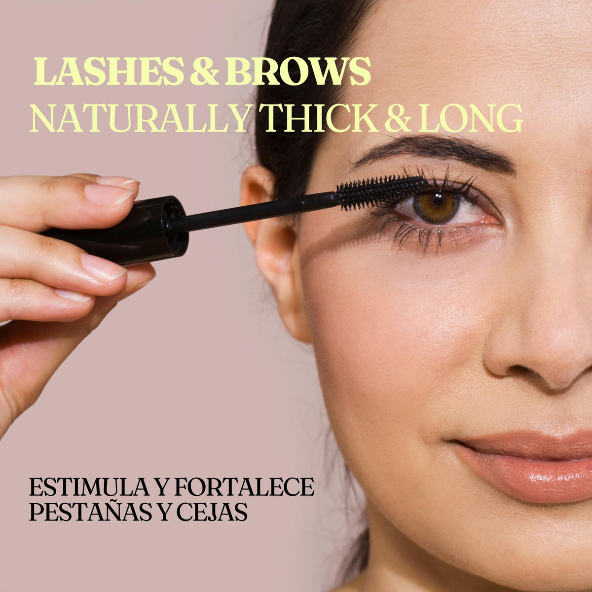 Applying Offernova to brows with spoolie for fuller-looking brows