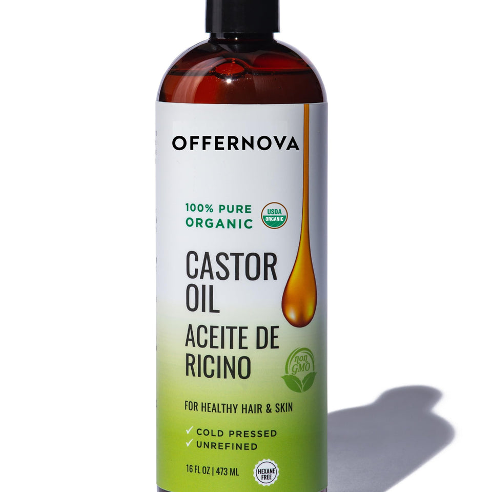 Offernova bottle front label showing organic certification and benefits