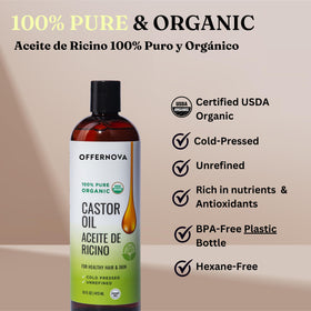 Offernova oil pouring droplet highlighting easy application and purity