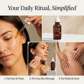 Offernova gua sha massage application demonstrating smooth glide benefit