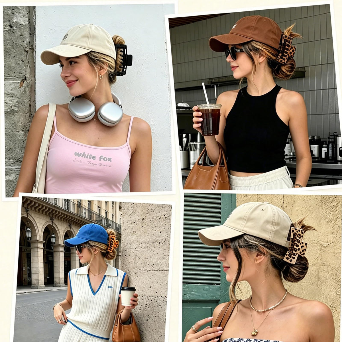 OFIGAS clip holding thick hair in a bun, provides strong non-slip grip benefit