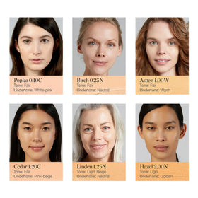 Ogee product applied on cheek showing balanced tone and natural-looking coverage