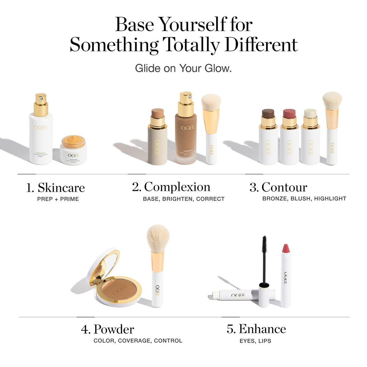Ogee before and after natural skin showing visible radiance improvement