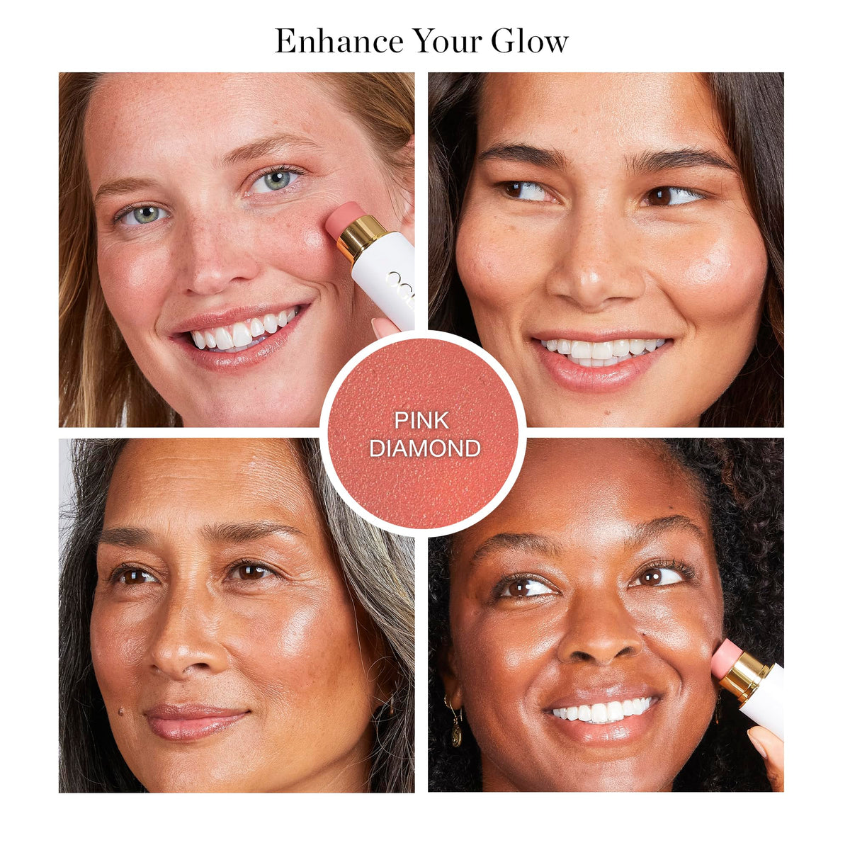Ogee face stick angled sculpted tip for precise contouring and easy application