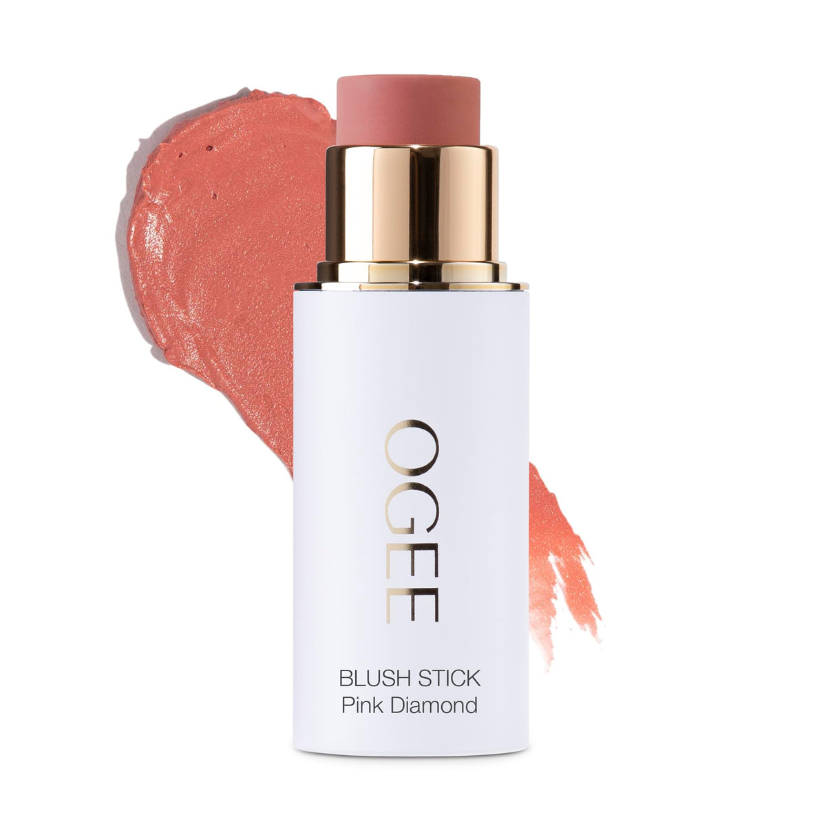 Ogee face stick front packaging showing shade and compact design benefits