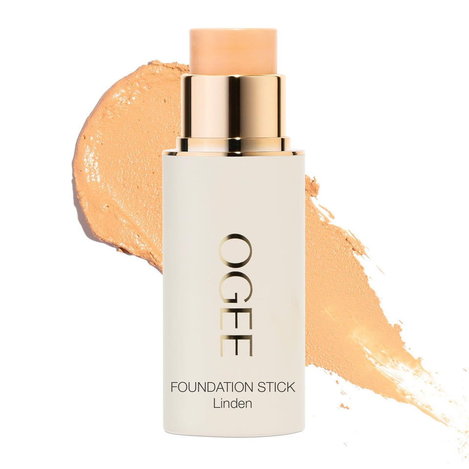 Ogee foundation stick front view showing Linden 1.25N shade and compact benefit