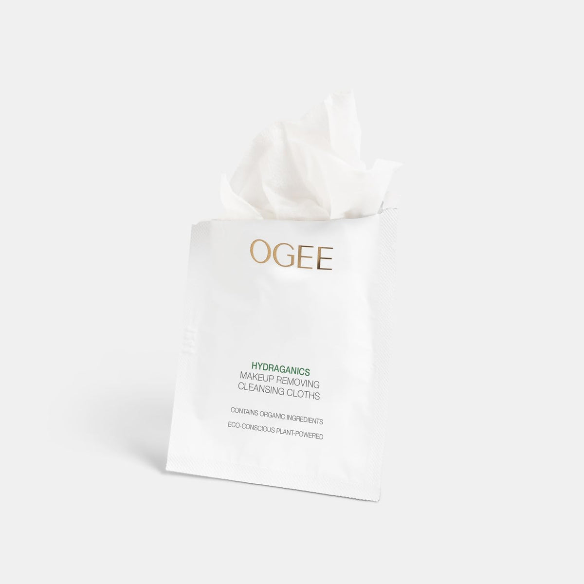 Ogee wipes inside a travel pouch for on-the-go hydration and makeup removal