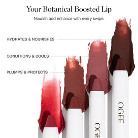 Ogee MAGNOLIA application swipe on hand illustrating buildable color benefit