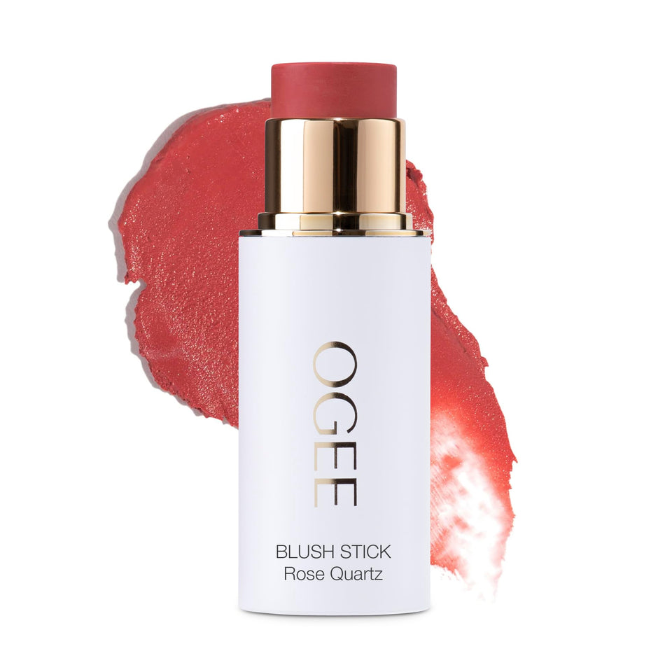 Ogee front packaging showing Rose Quartz shade and organic benefits