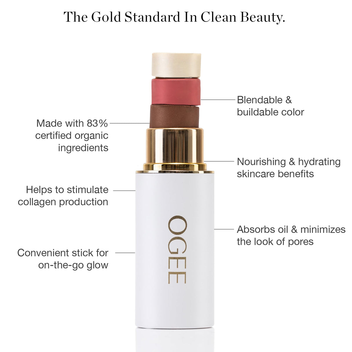Ogee Rose Quartz lip swatch delivering tinted conditioning color