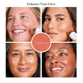 Ogee Sculpted Face Stick opened and twisted revealing product tip for precise application