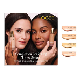 Ogee before and after on skin demonstrating subtle evening and brightening