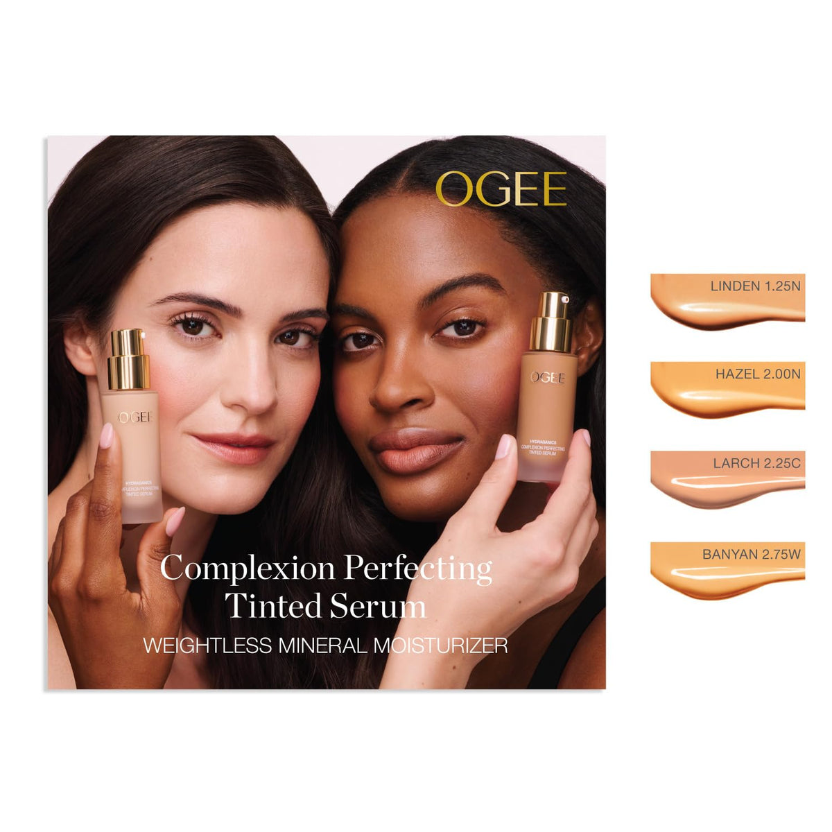Ogee swatch on arm comparing tone to skin for shade match confidence