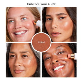Ogee TOPAZ open stick texture close-up illustrating blendable cream finish benefit