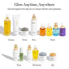 Ogee wipe in use removing makeup from cheek for quick cleansing benefit