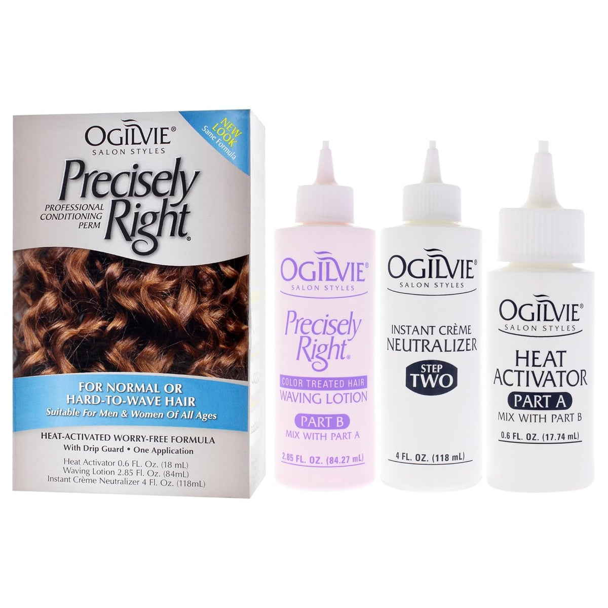 OGILVIE before and after comparison demonstrating visible curl change