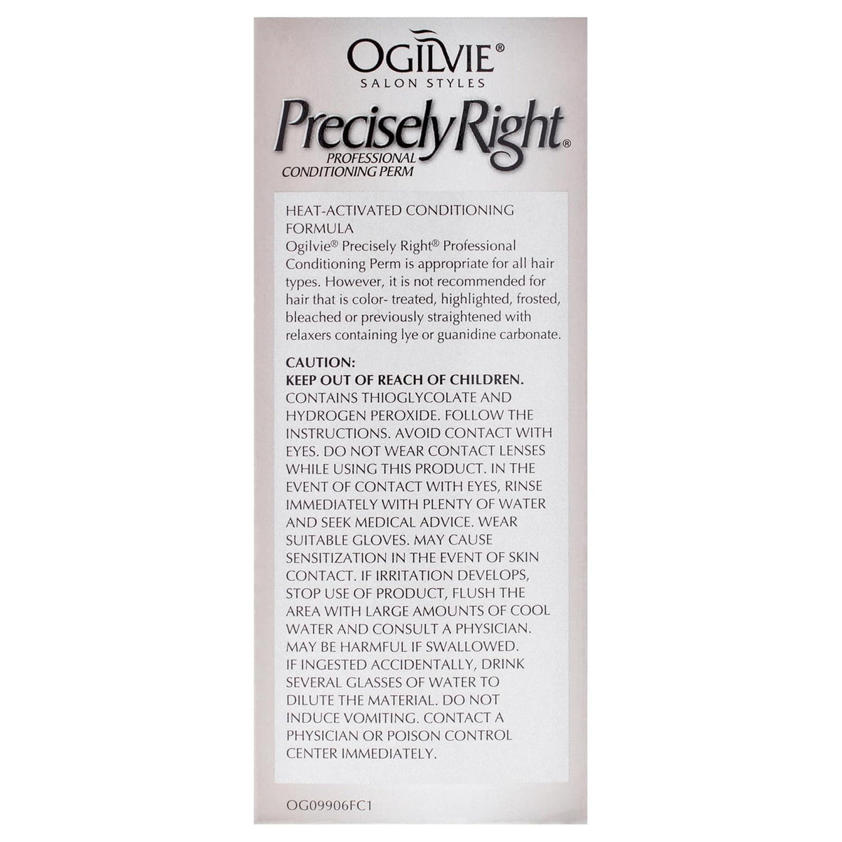 OGILVIE product label and directions for safe, clear instructions