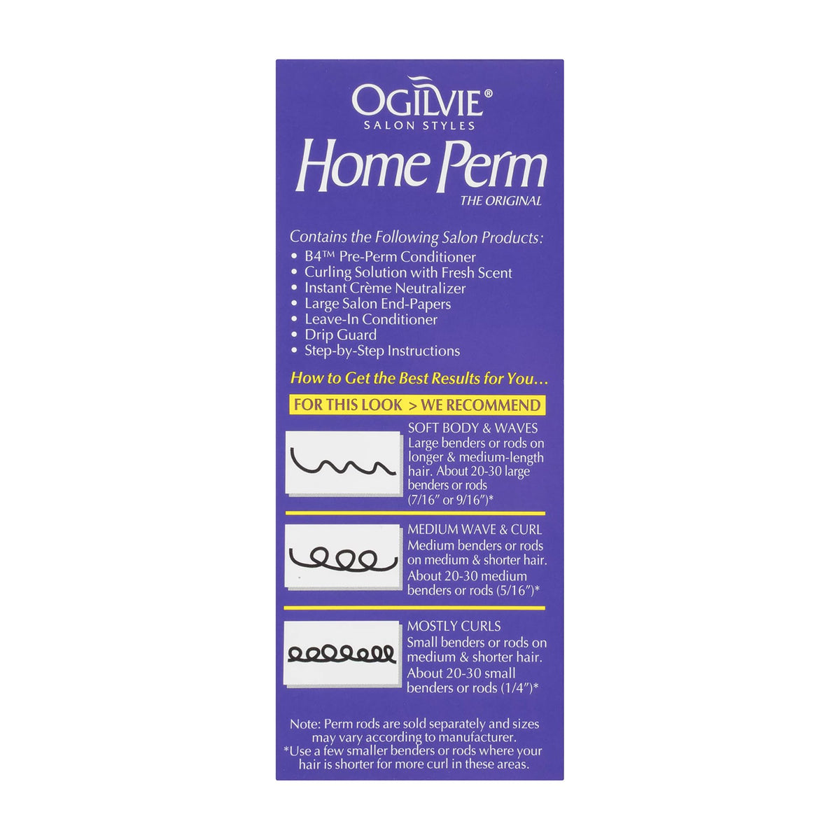 OGILVIE product in use on model for visible smooth curls