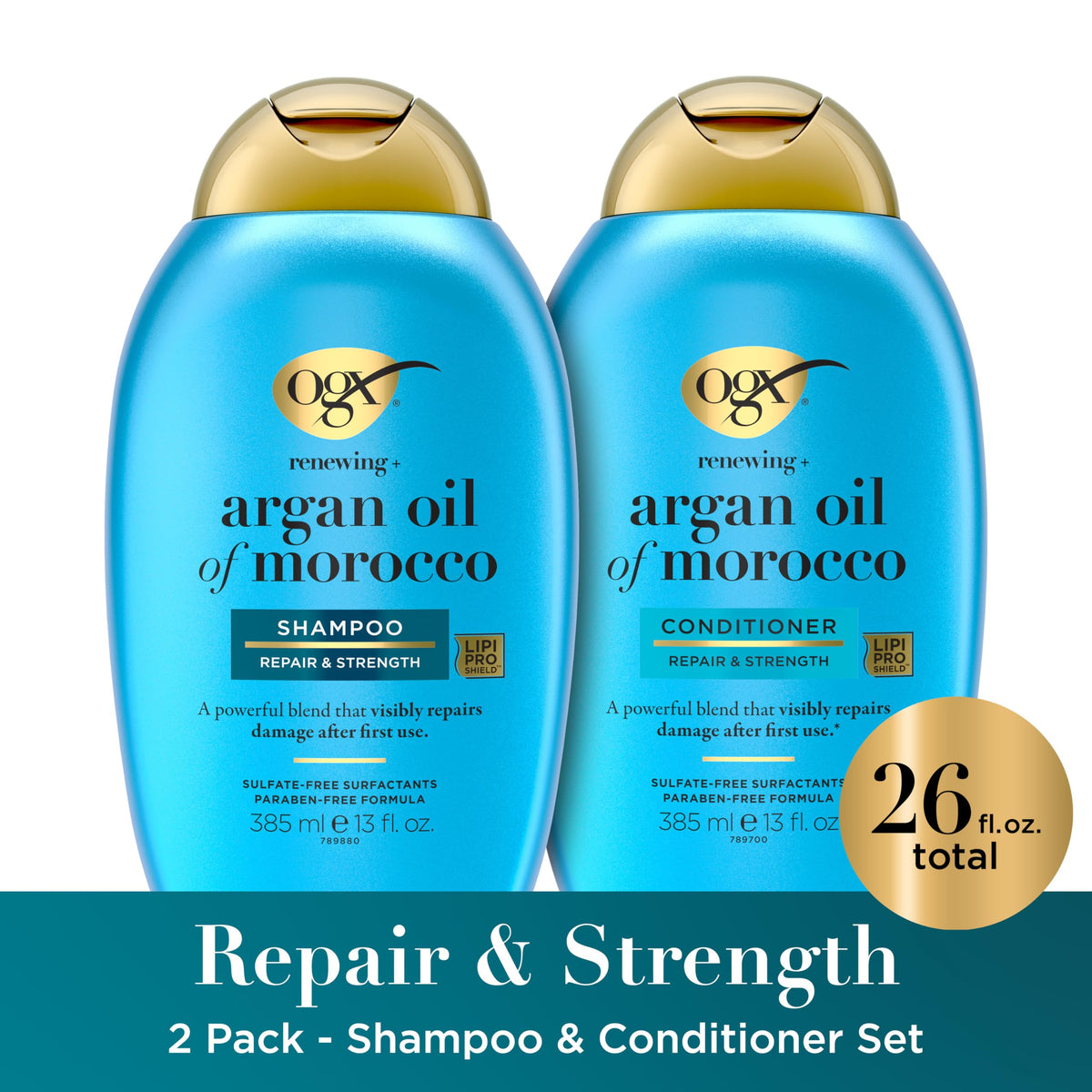 OGX back label with ingredients list and usage directions for clarity