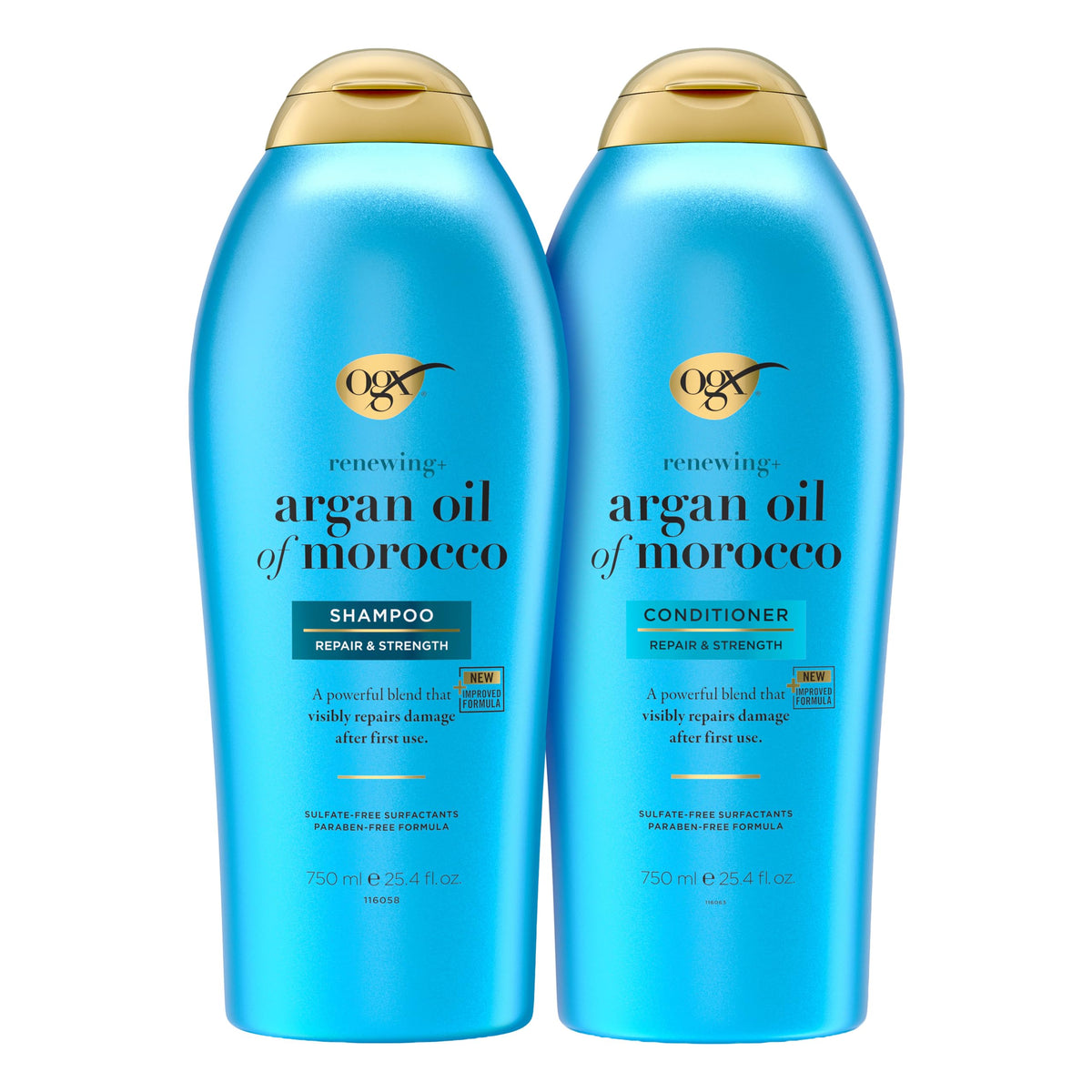 OGX front packaging showing shampoo and conditioner for long-lasting supply