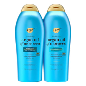 OGX front packaging showing shampoo and conditioner for long-lasting supply