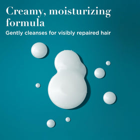 OGX shampoo creamy lather texture demonstrating gentle cleansing