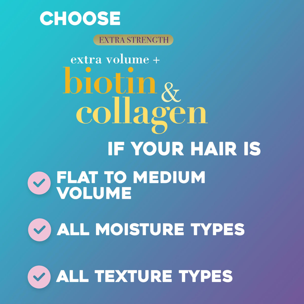 OGX before and after hair comparison showing visible body and thicker appearance