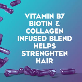 OGX biotin & collagen ingredients label highlighting protein and biotin